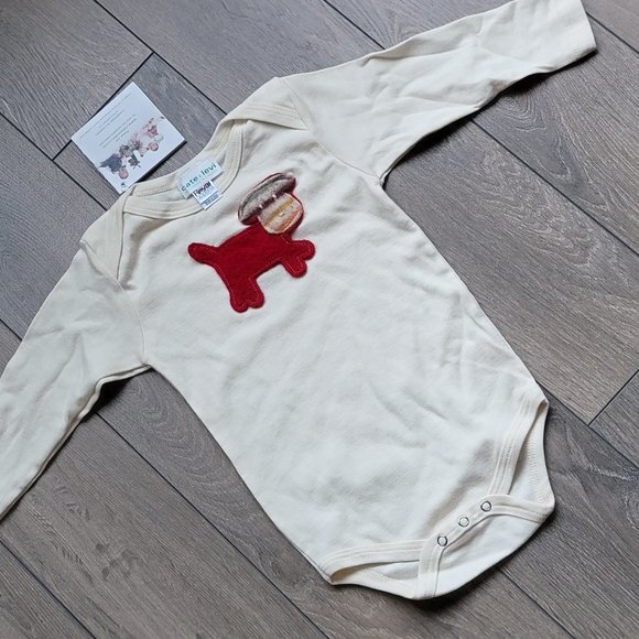 CATE & LEVI Organic Onesie - Baby - Made in Canada NEW NWT 6-12 mo Dog - Picture 1 of 5